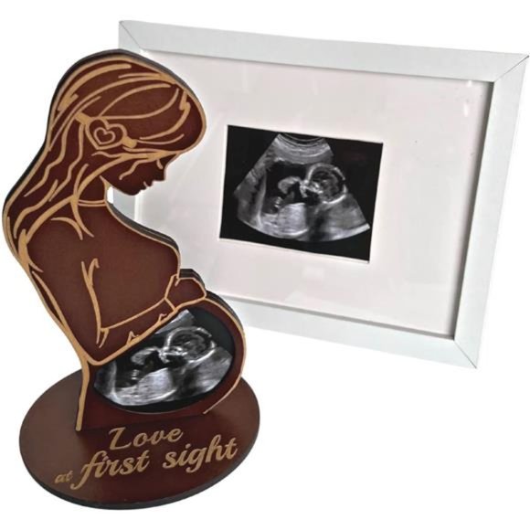 Heart's Sign Ultrasound Picture Frames Bundle - Pregnant Mom | First Time Mom - Picture 2 of 6